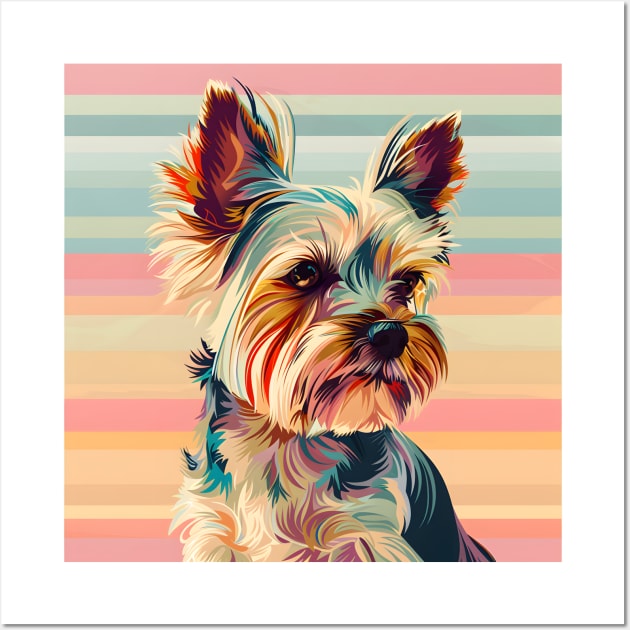 Yorkshire Terrier in 80's Wall Art by NatashaCuteShop